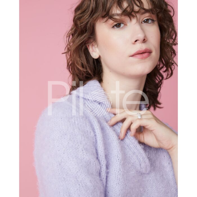 Chic a pohodlný Polo sveter z priadze Pingo Calin, farba Lilas Clair