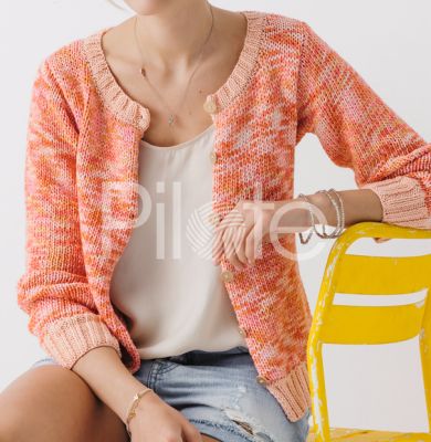 Letný sveter s okrúhlym výstrihom, časopis Phildar 685