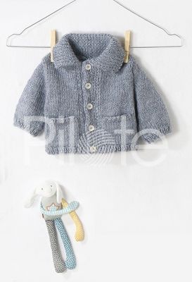 Detský svetrík s veľkým límcom a vreckami-návod na pletenie