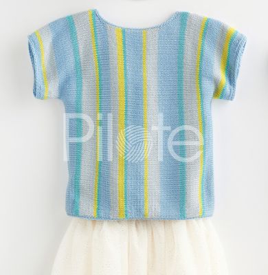 Letné tričko v pastelových farbách z časopisu Phildar 670