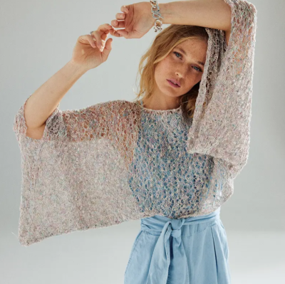 Letný pulóver so širokými rukávmi z priadze Phil SPLENDOR.