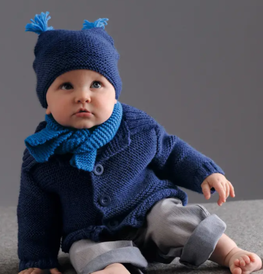 Detský kabátik, čiapka a šál z mäkkej priadze Phil PARTNER 3,5.