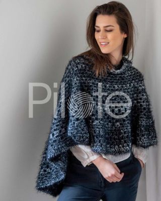 Háčkované pončo, časopis Marie Claire Pončo