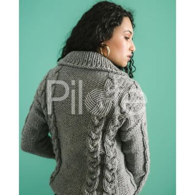 Dámsky rolák s osmičkovým vzorom z vlny Pingo Dream.