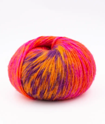 Maxi klbko+mini spotreba = Phil EASY. Samovzorovacia priadza s alpakou, farba Vitamine