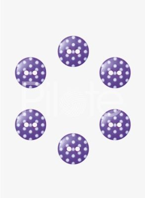 Fialový detský gombík s bielymi bodkami