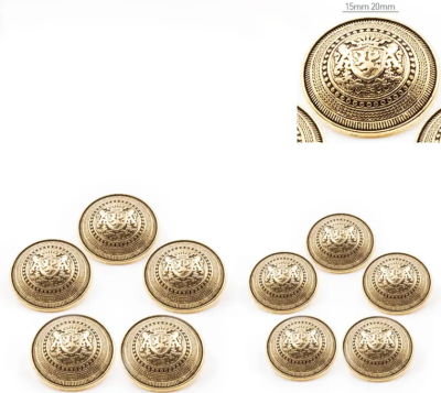 Gombík v dôstojníckom štýle - zlatý.