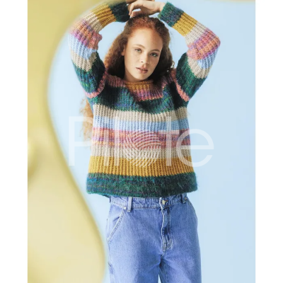 Páskovaný pulóver z priadzí Pingo TIURBILLON a Pingo FIRST.