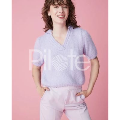 Športová elegancia je stávka na istotu! Dámsky pulóver s krátkym rukávom vo farbe Lilas Clair