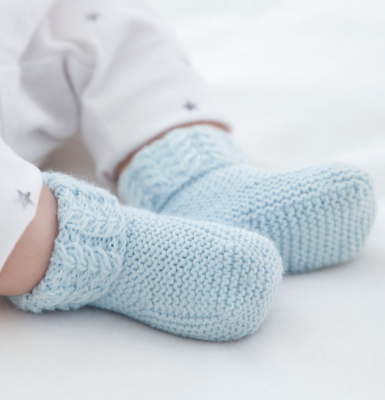 Detské ponožky s ozdobným patentom z priadze Phil Partner Baby