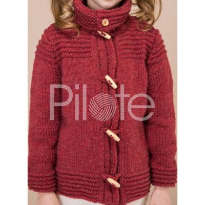 Bunda so zapínaním na drevené olivky