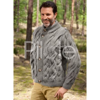 Pánsky sveter s plastickým vzorom