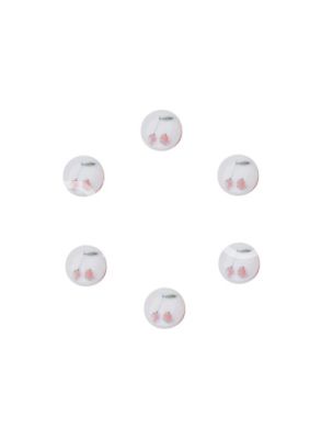 Detský gombík s uškom a obrázkom čerešní.