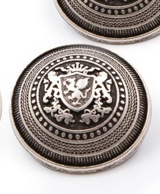 Gombík v dôstojníckom štýle - strieborný.