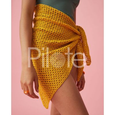 Háčkované pareo na pláž z čistej bavlny Pingo COCO.