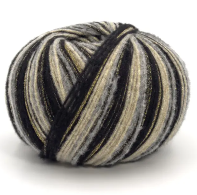 Viacfarebná priadza s efektným melírovaním Phil Star Concept, farba Noir - čierna.