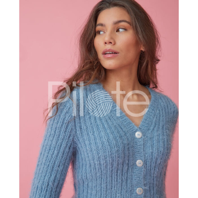 Pletený sveter Leoni vo farbe Denim