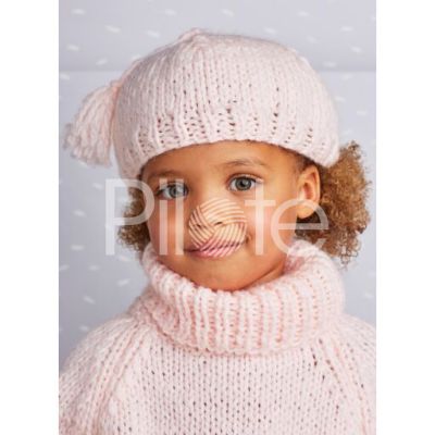 Detská pletená baretka - návod na pletenie