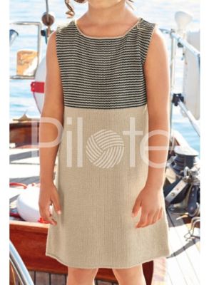 Divečenské pletené šaty z letnej priadze Coton Fifty.
