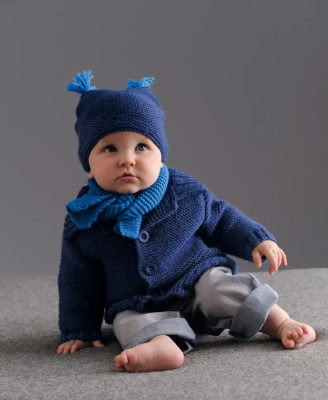 Detský kabátik s límčekom ETIENNE - návod na pletenie