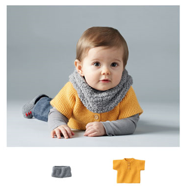 Pletený detský POLO pulóvrik a nákrčník.