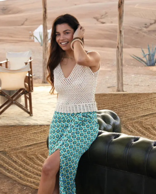 Háčkovaný letný top z jemnej bavlny Pingo COCO, farba Ecru.