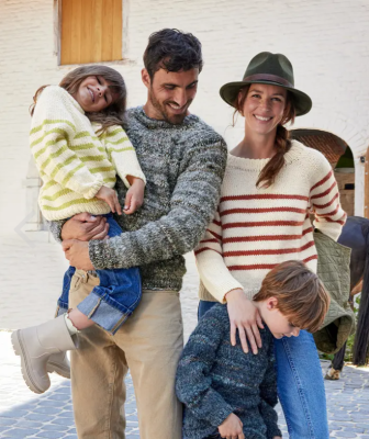 Dámsky pulóver pletený v jednom kuse z mäkkej priadze Phil Partner 6.