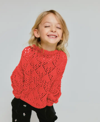 Dievčenský pulóver MALVÍNA - návod na pletenie