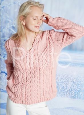 Pulóver s osmičkovým vzorom - návod na pletenie