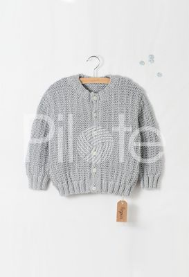 Teplý pletený kabátik z priadze Pingo Douceur 6