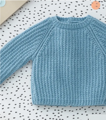 Pletený dojčenský reklík z jemnej detskej priadze Phil LAMBSWOOL.