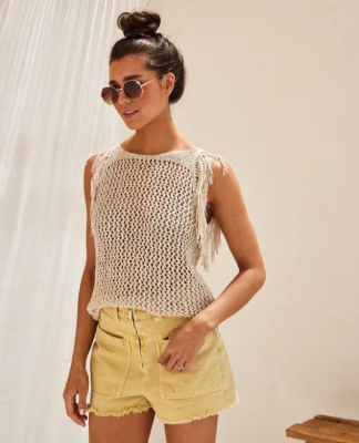 Dámsky top so strapcami - trendový pletený kúsok na leto!