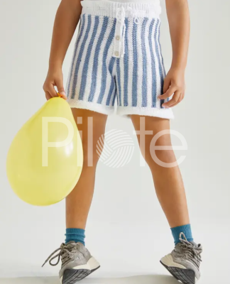 Pripravení na pláž! Pletené páskované šortky z jemnej bavlny Phil LOVE COTTON.