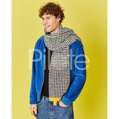 Pánsky šál a čiapka - návod na pletenie