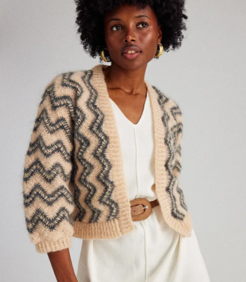 Háčkovaný kabátik - nadčasový doplnok vášho šatníka z mohéru Phil CHIC a lesklej priadze Phil STARLIGHT.