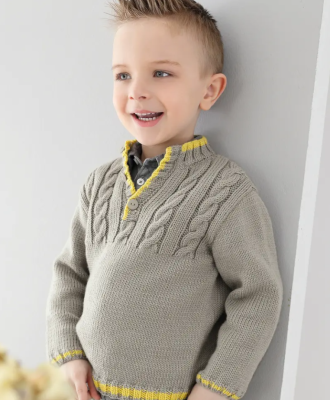 Chlapčenský pulóver THOMAS - návod na pletenie