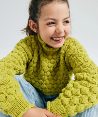 Divečenský pulóver s plastickým vzorom upleťte z jemnej priadze Phil PARTNER 3,5.