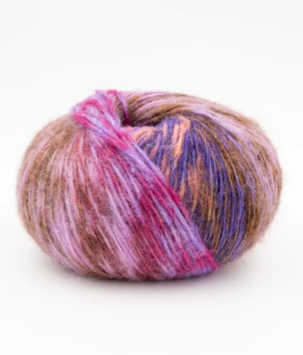 Maxi klbko+mini spotreba = Phil EASY. Samovzorovacia priadza s alpakou, farba Freesia.