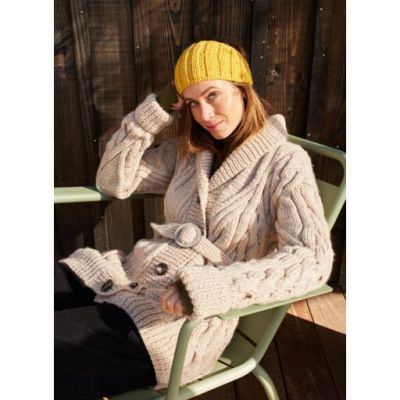 Dámska čelenka z priadze Pingo SPEED, farba Citron.