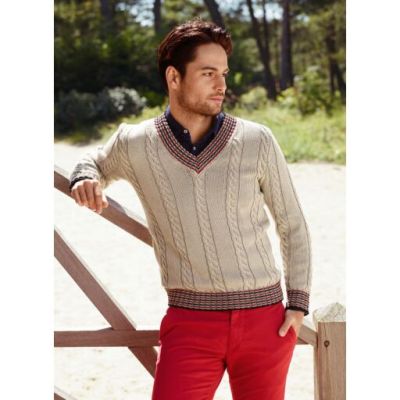 Pánsky pulóver OLIVIER - návod na pletenie