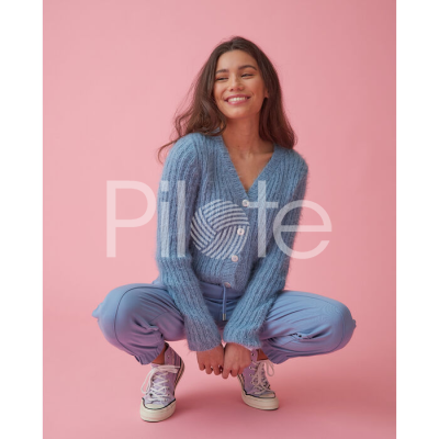 Pletený sveter Leoni vo farbe Denim