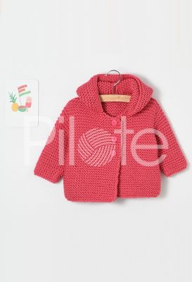 Detský kabátik s kapucňou-návod na pletenie