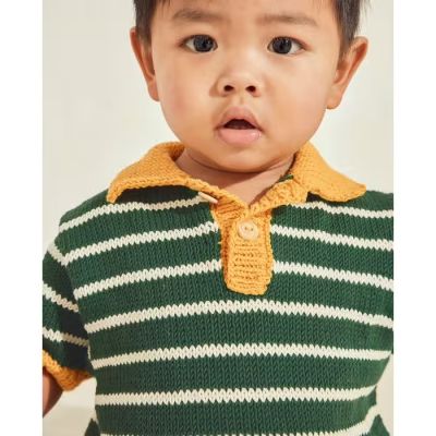 Pletené POLO tričko z čistej bavlny - Phil ECOCOTON od francúzskeho výrobcu priadzí Phildar.