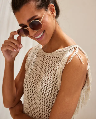Dámsky top so strapcami - trendový pletený kúsok na leto!