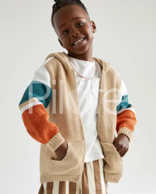 Máte radi štýlo colorblock? Na letnú bundu s kapucňou použite recyklovanú priadzu Phil GREEN .