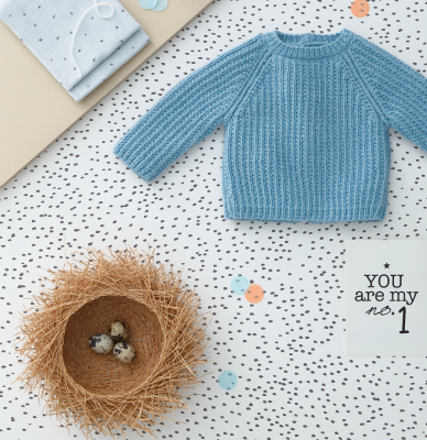 Pletený dojčenský reklík z jemnej detskej priadze Phil LAMBSWOOL.