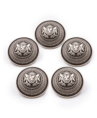 Strieborné kovové gombíky 20 mm