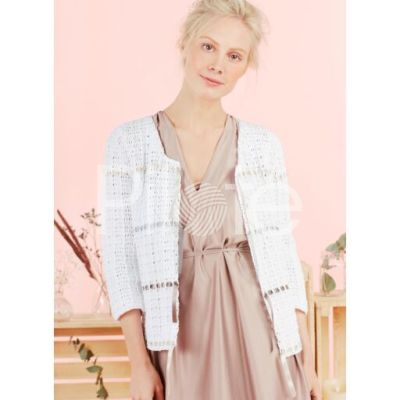 Háčkovaná kabátik z časopisu Bergere de France 42.