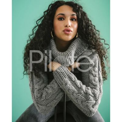 Dámsky rolák s osmičkovým vzorom z vlny Pingo Dream.