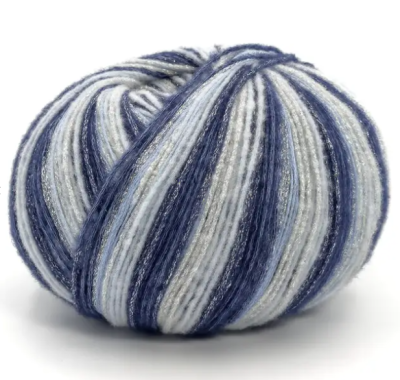 Viacfarebná priadza s efektným melírovaním Phil Star Concept, farba Bleu - modrá